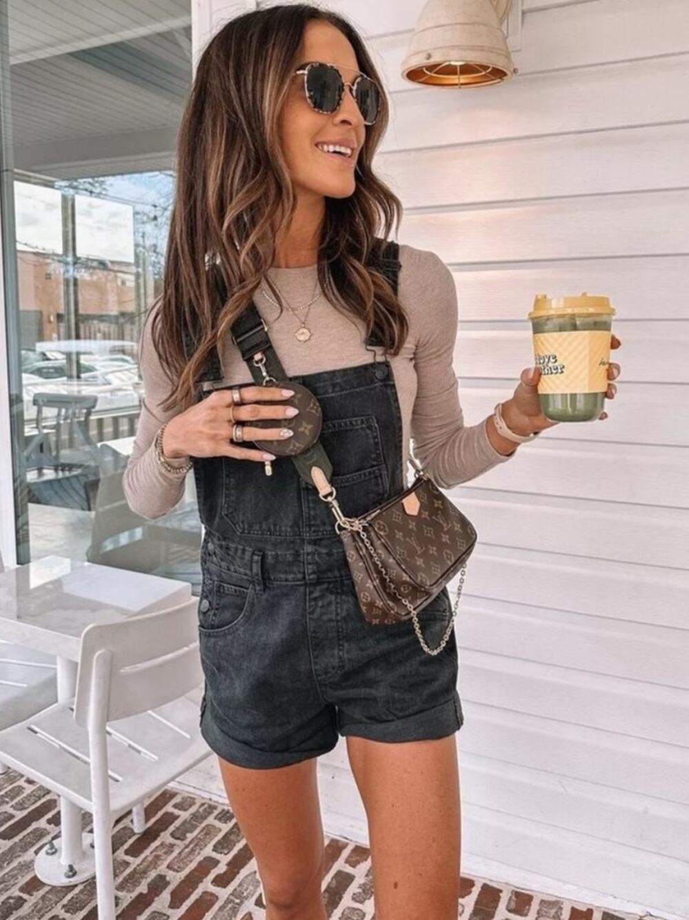 Free People We The Free Ziggy Shortalls Black XL